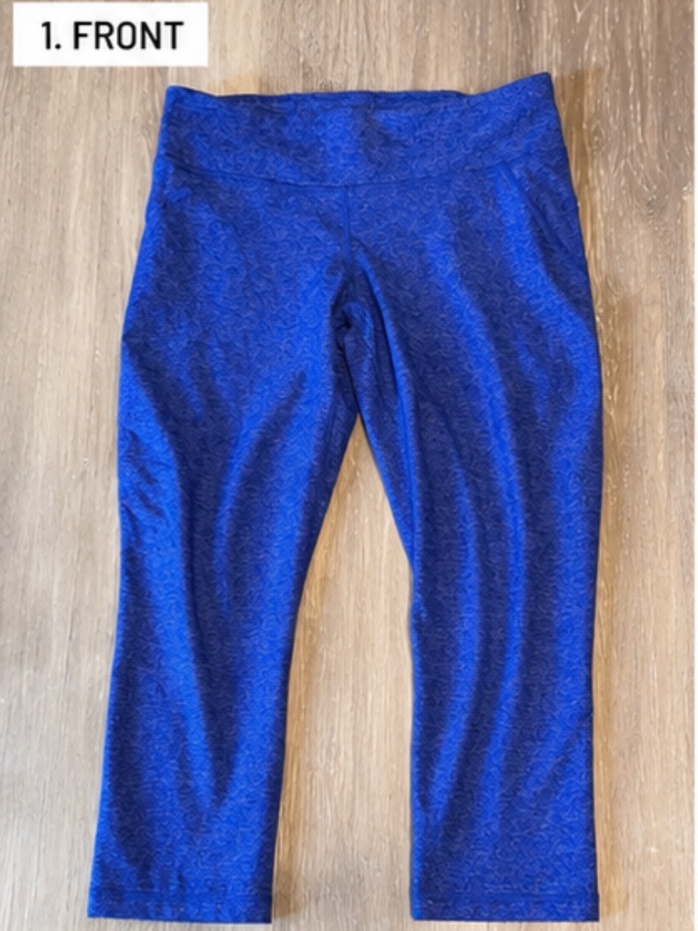 Under Armour Women's Blue Heathered Capri Leggings/ HeatGear Activewear